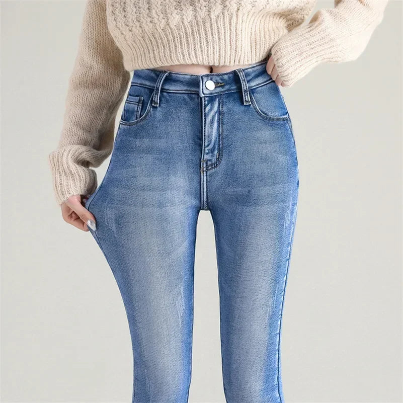 Vaquero skinny térmico con forro polar