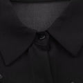 Camisa elegante de manga larga con perlas y lentejuelas