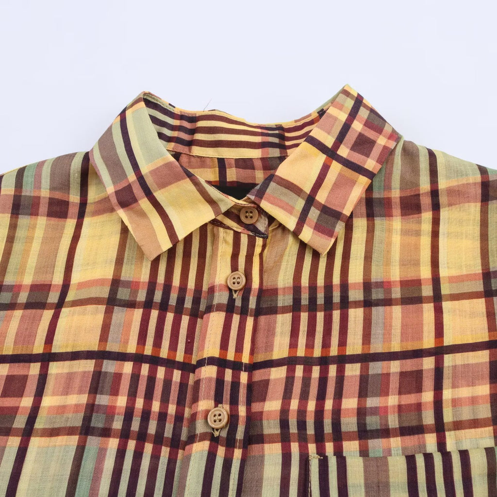 Camisa de cuadros de manga larga