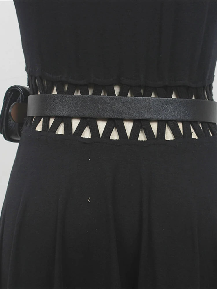 Minicinturón de cadena negra