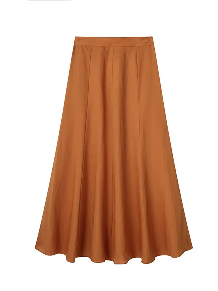 Conjunto elegante de chaleco y falda midi