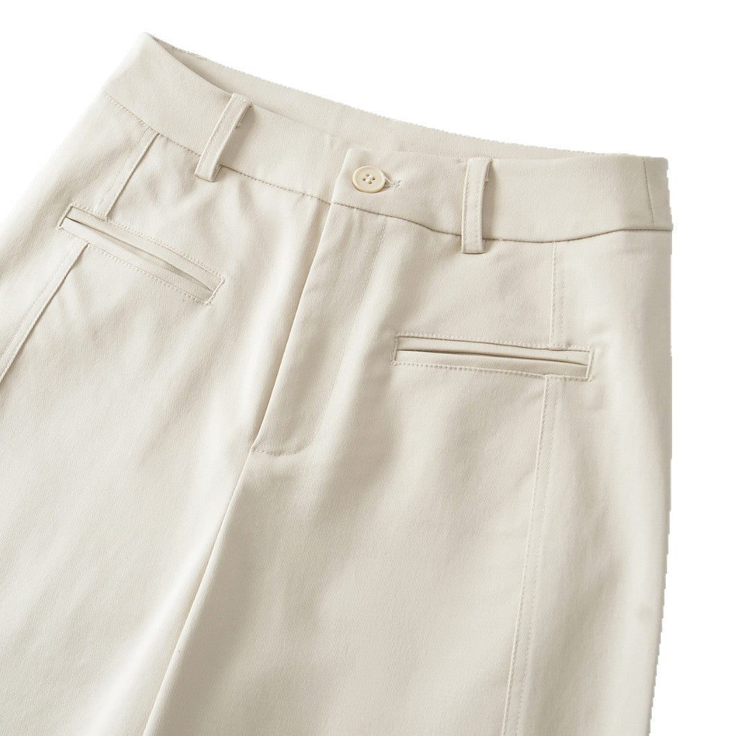 Pantalón de traje ancho de tiro alto en tencel