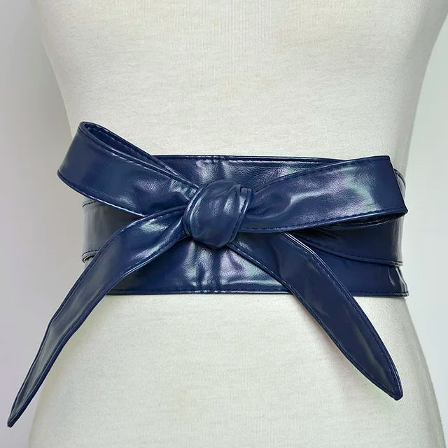 Cinturón largo con lazada de cordones