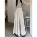Pantalón falda ancho y fluido de tiro alto
