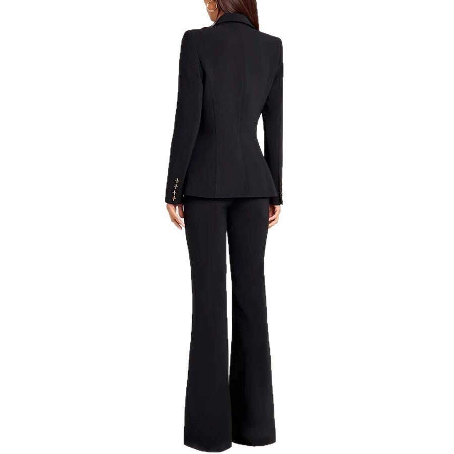 Conjunto de blazer de manga larga, chaleco y pantalón