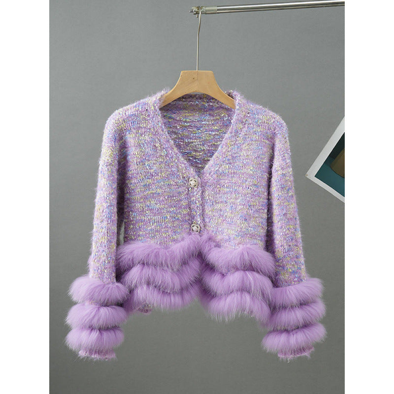 Chaqueta cárdigan corta elegante y versátil