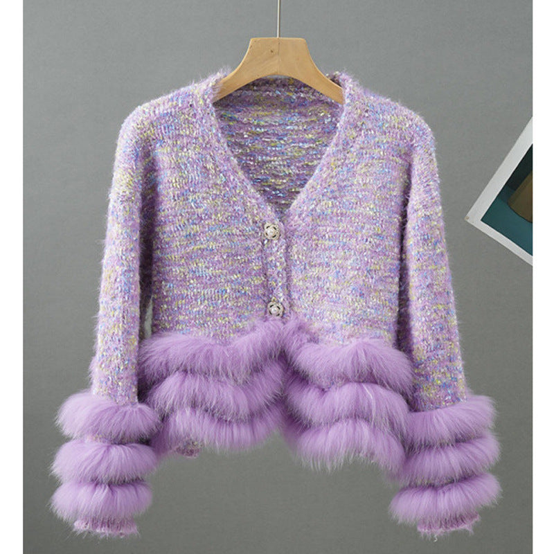 Chaqueta cárdigan corta elegante y versátil