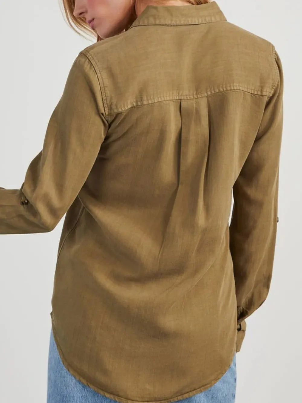 Camisa vaquera lavada de manga larga