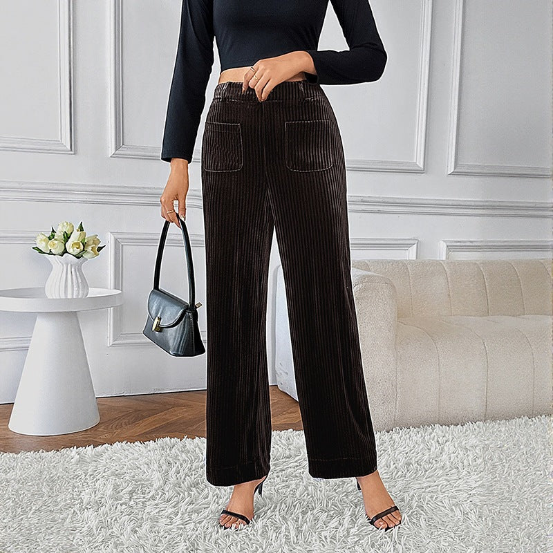 Pantalón recto casual de otoño