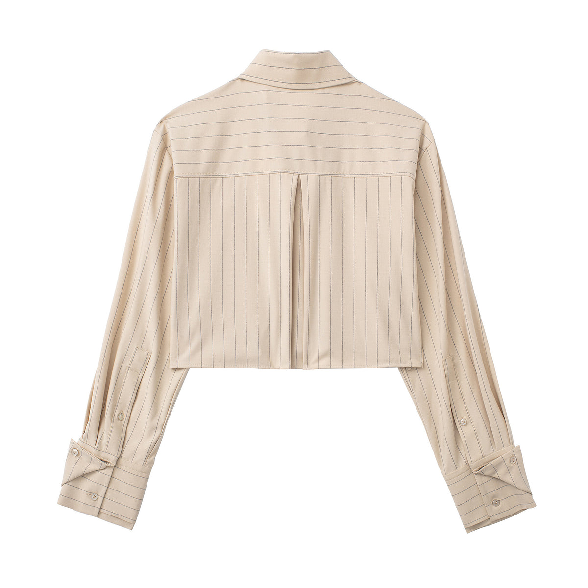 Camisa corta de raya diplomática con bolsillos