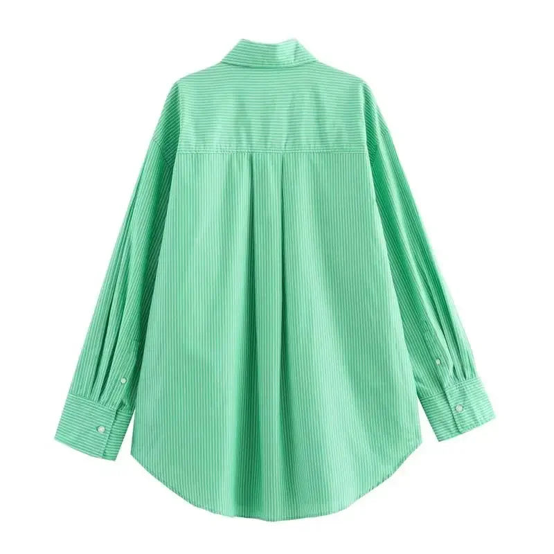 Conjunto de rayas con pantalón ancho