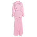 Conjunto elegante de camisa larga y vestido