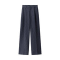 Pantalón de rayas de cintura alta y corte holgado