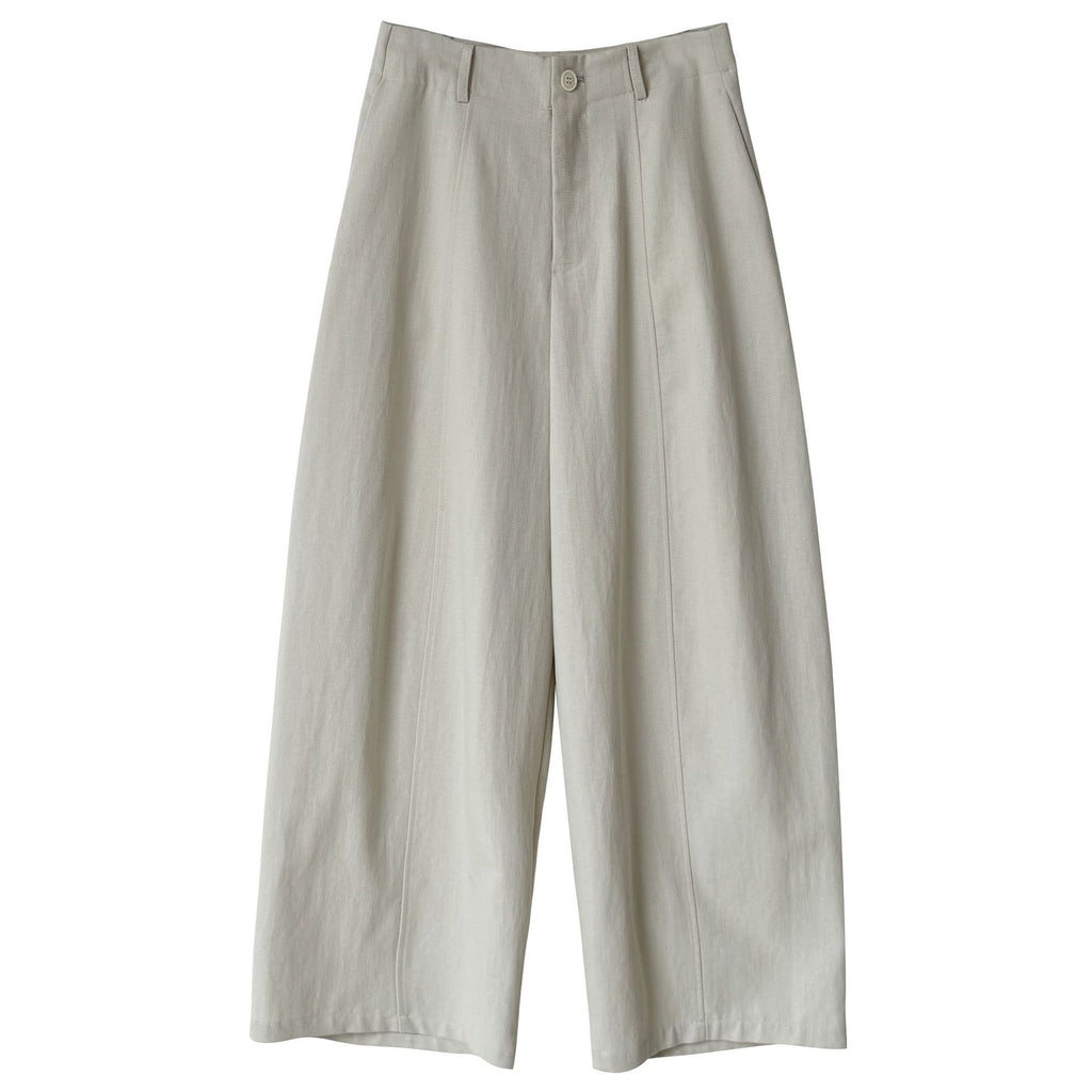 Pantalón ancho de cintura alta con caída fluida
