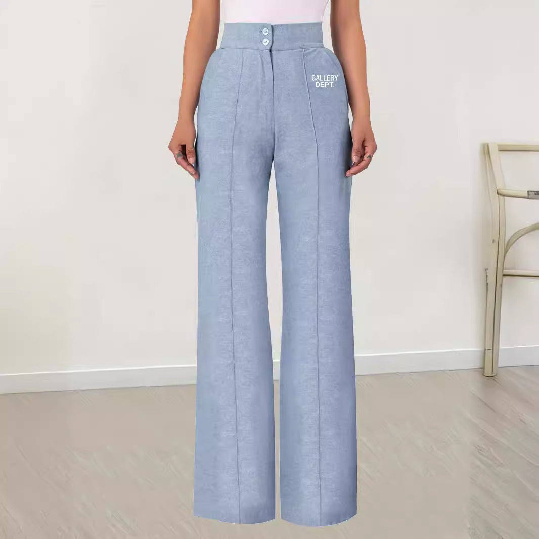 Pantalón casual de pierna ancha y cintura alta