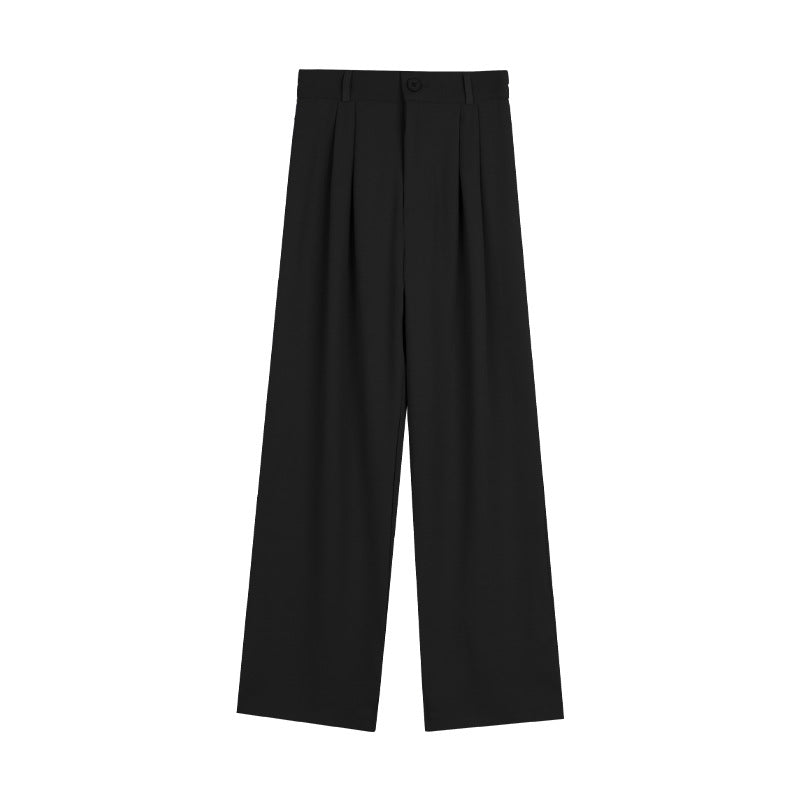 Pantalón ancho de cintura alta con caída fluida