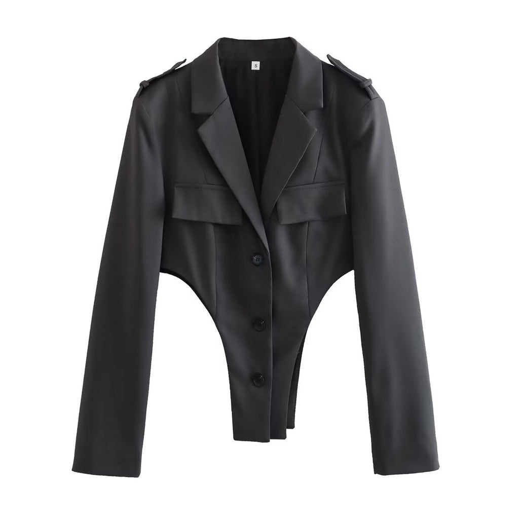 Conjunto de blazer calado y pantalón