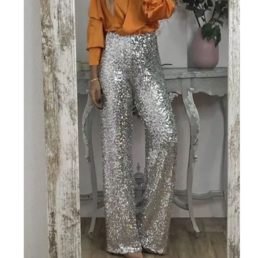 Pantalón acampanado de lentejuelas