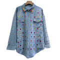 Chaqueta camisera vaquera de manga larga