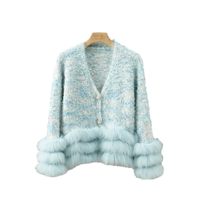 Chaqueta cárdigan corta elegante y versátil