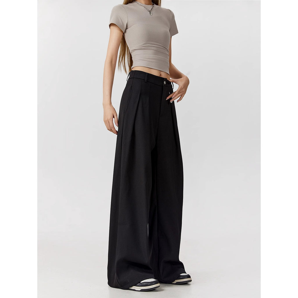 Pantalón de traje ancho y fluido estilo vintage