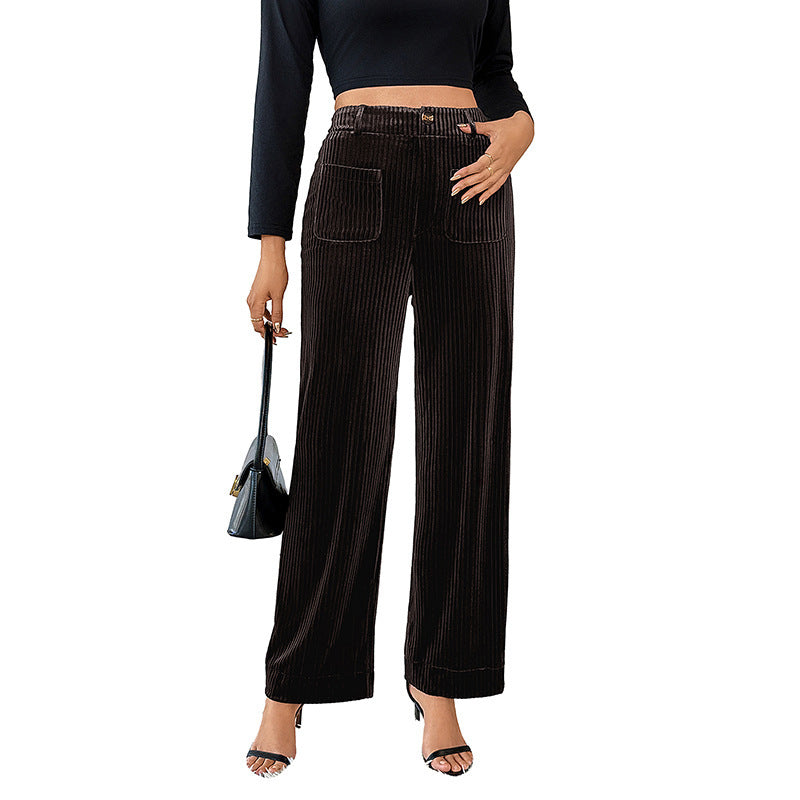 Pantalón recto casual de otoño