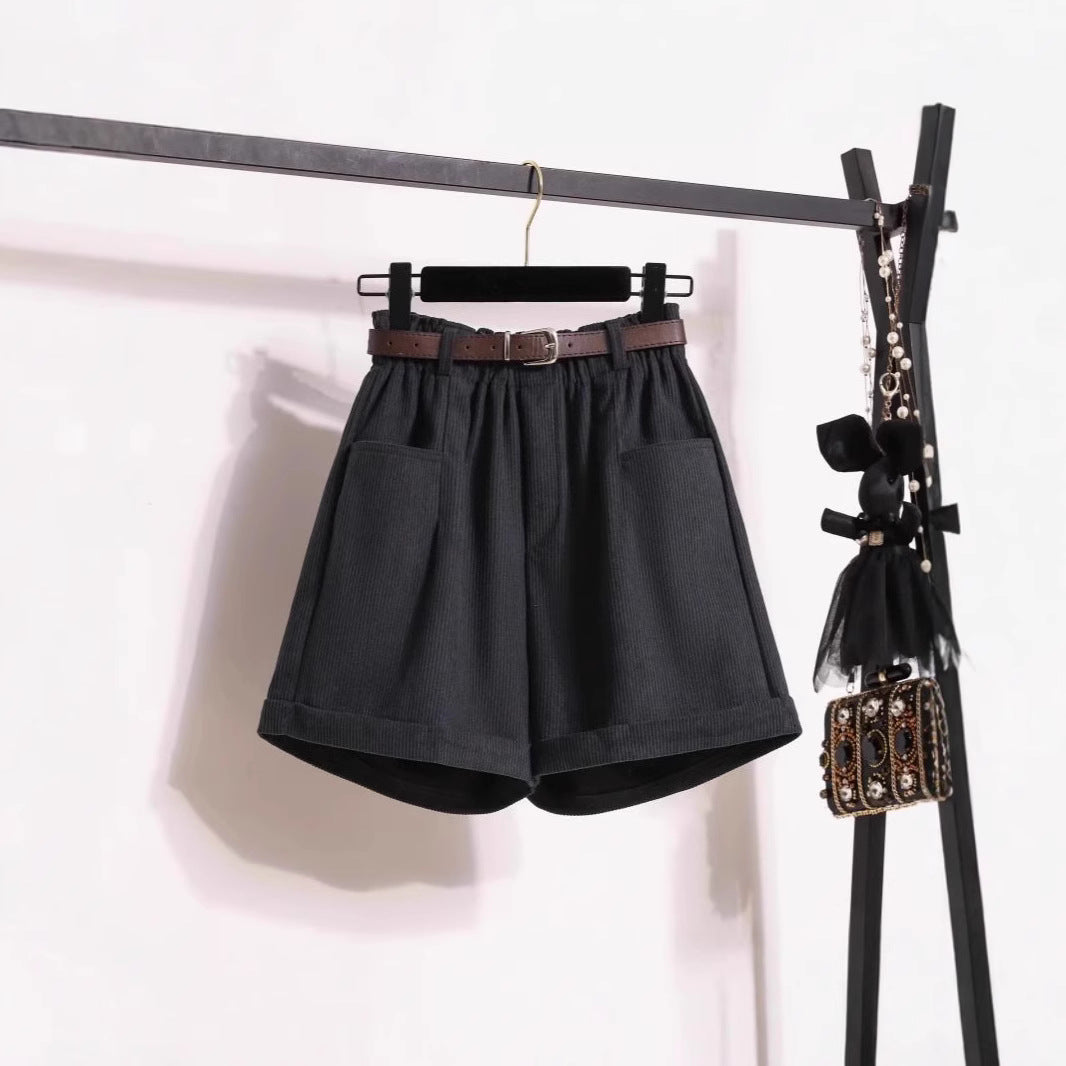 Pantalón de pana acampanado de tiro alto