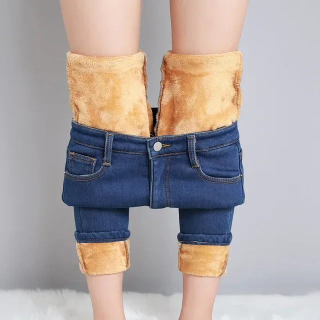 Vaquero skinny térmico con forro polar