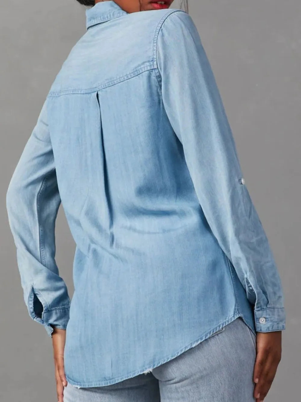 Camisa vaquera lavada de manga larga