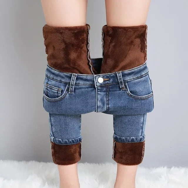 Vaquero skinny térmico con forro polar