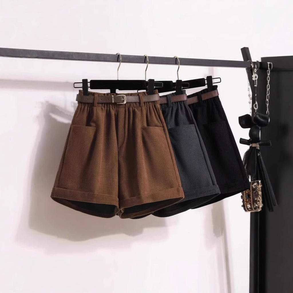Pantalón de pana acampanado de tiro alto
