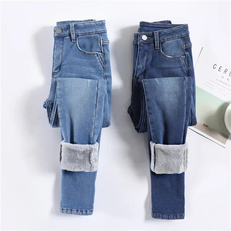 Vaquero skinny térmico con forro polar