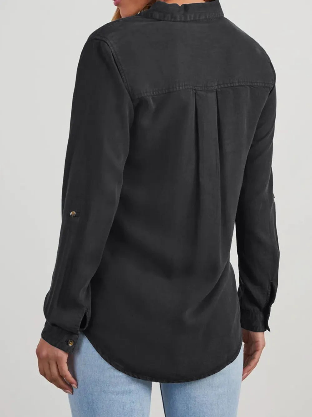 Camisa vaquera lavada de manga larga
