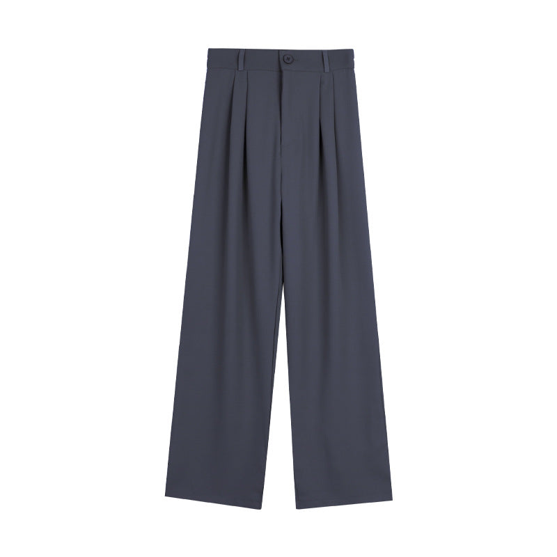 Pantalón ancho de cintura alta con caída fluida
