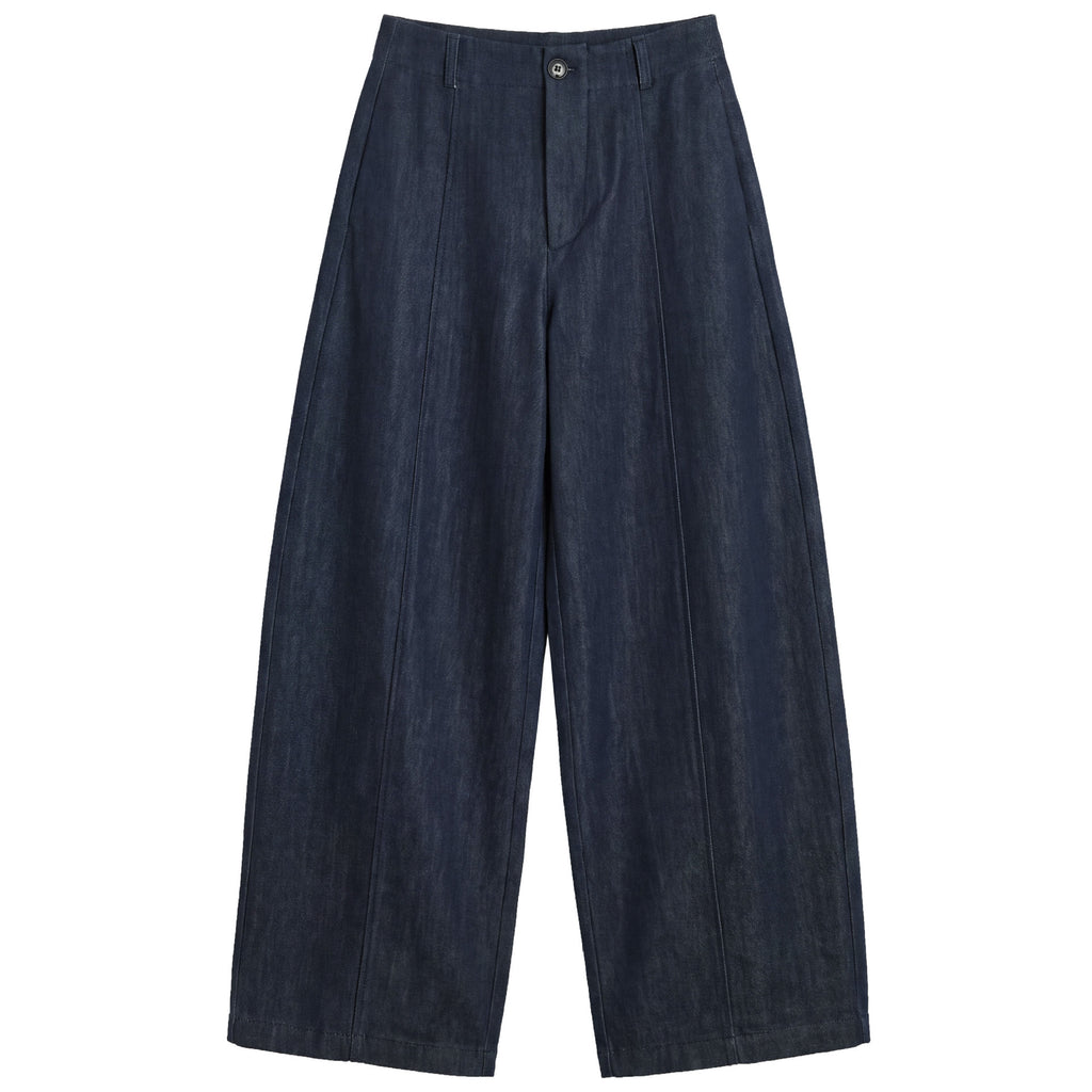 Pantalón ancho de cintura alta con caída fluida