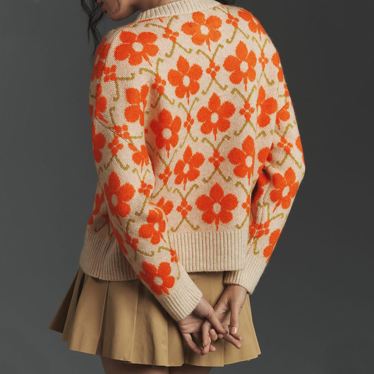 Cárdigan de punto jacquard floral
