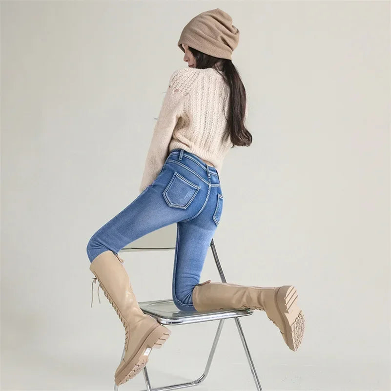 Vaquero skinny térmico con forro polar