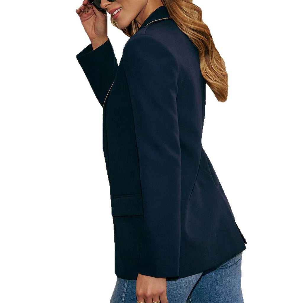 Blazer elegante de manga larga y cintura entallada