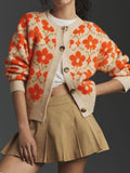 Cárdigan de punto jacquard floral