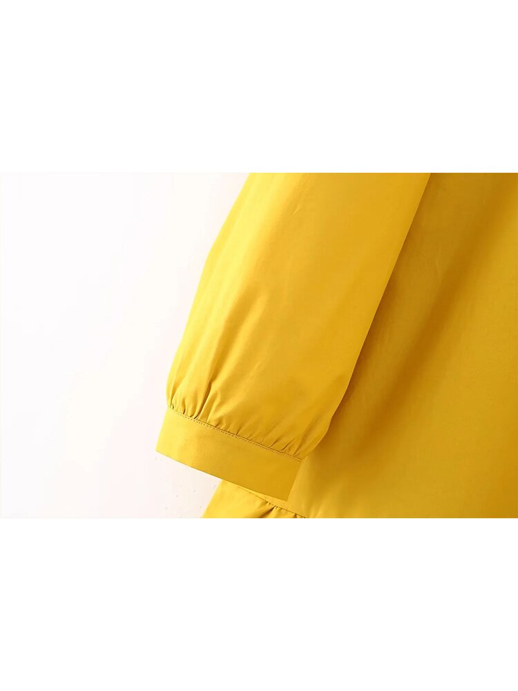 Vestido camisero largo de manga larga estilo verano