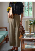 Pantalón de lyocell y lana de tiro alto