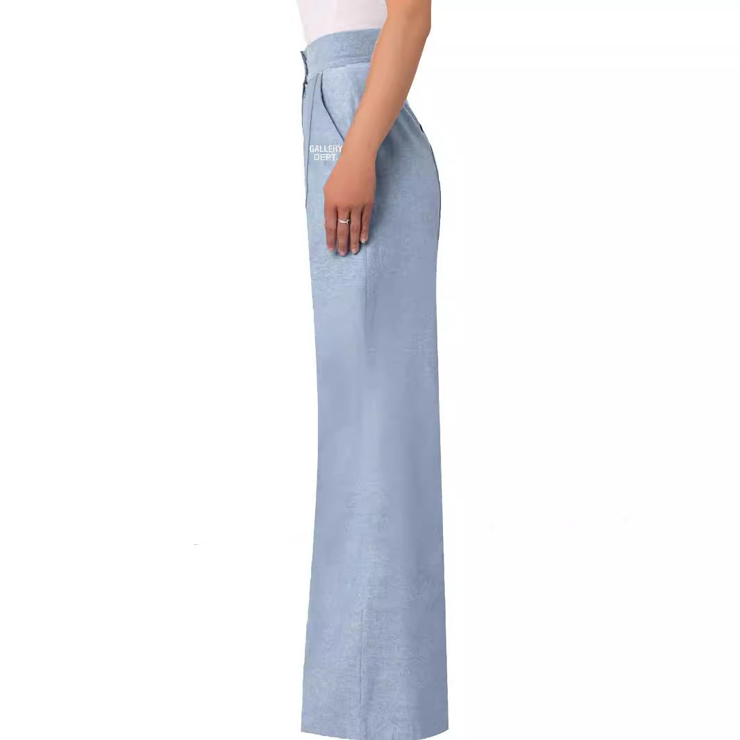 Pantalón casual de pierna ancha y cintura alta