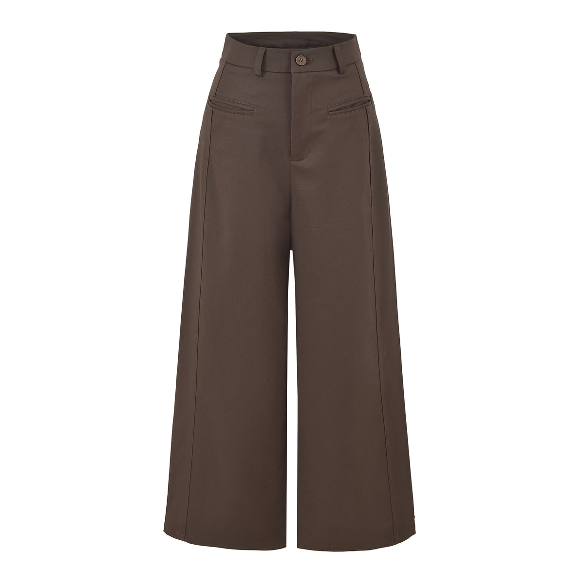 Pantalón de traje ancho de tiro alto en tencel