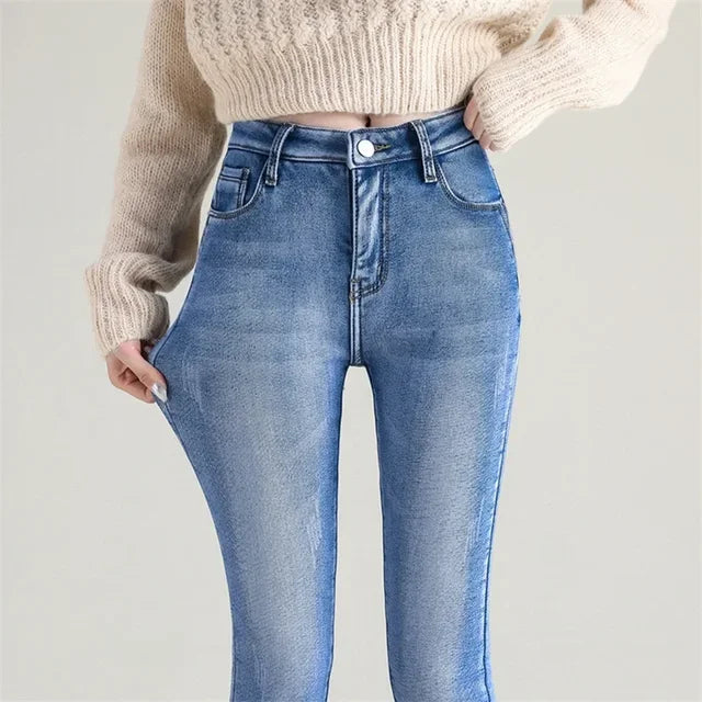 Vaquero skinny térmico con forro polar