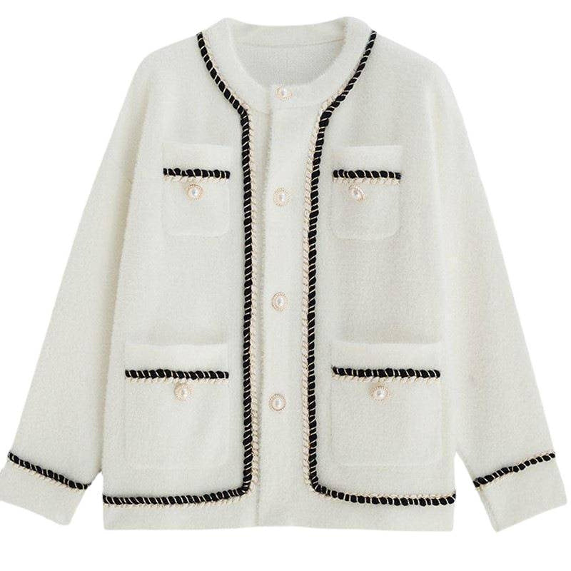 Jersey elegante de cuello redondo