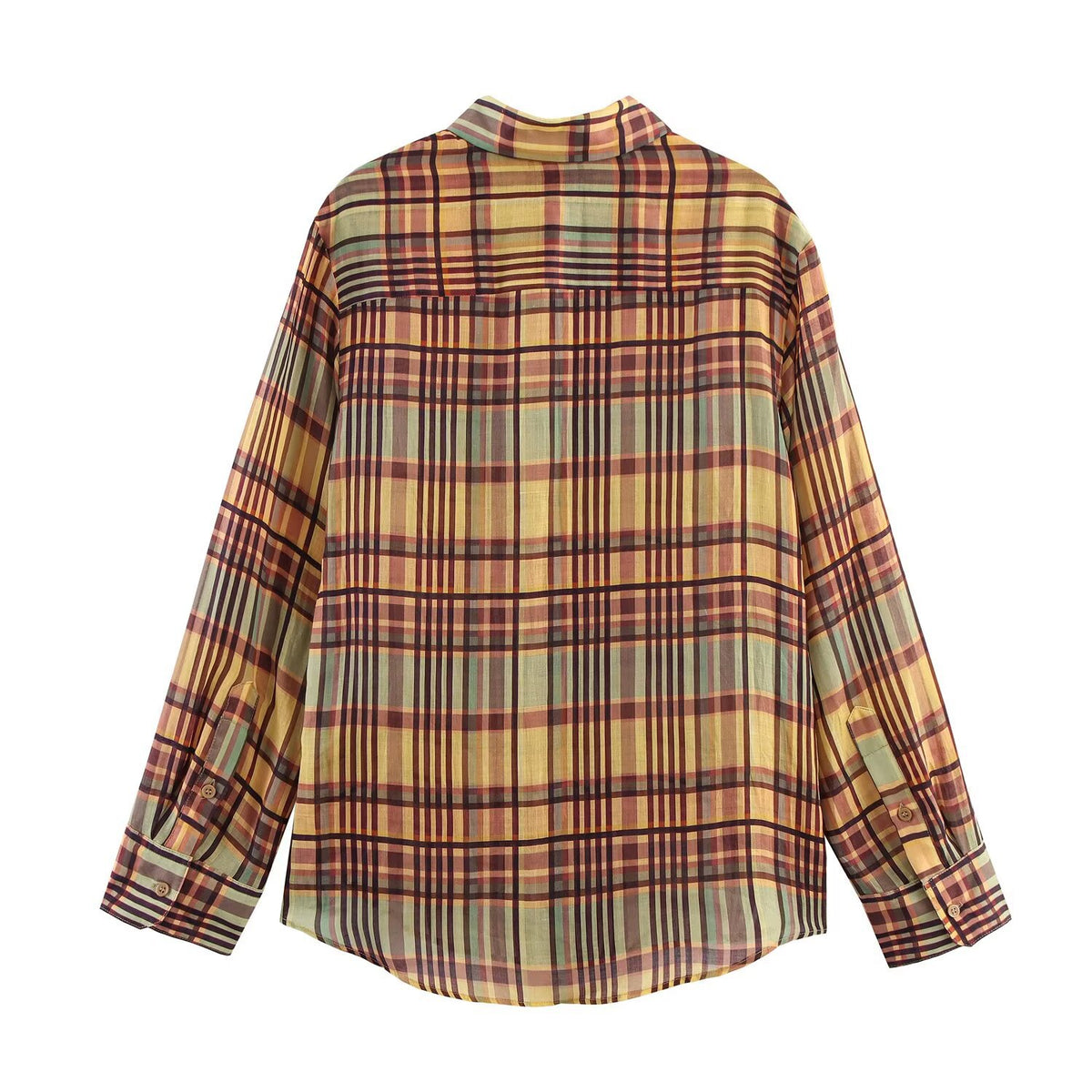 Camisa de cuadros de manga larga