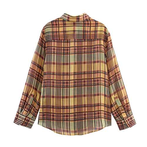 Camisa de cuadros de manga larga