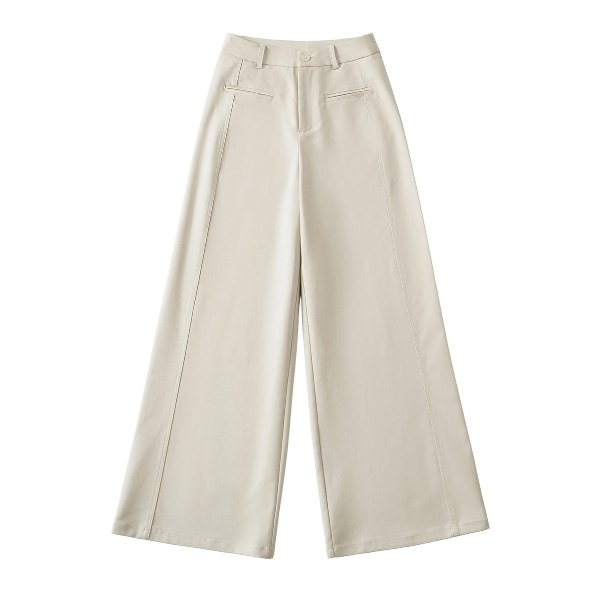 Pantalón de traje ancho de tiro alto en tencel