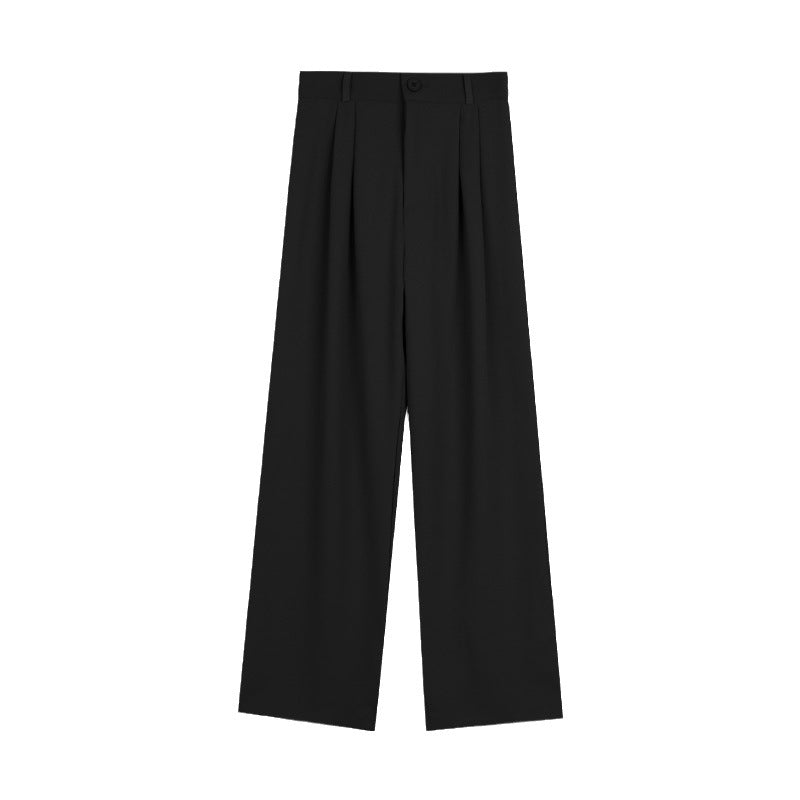 Pantalón ancho de cintura alta con caída fluida