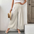 Pantalón ancho gris claro de estilo elegante